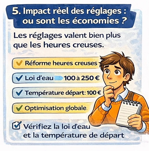 impact des réglages d’une pompe à chaleur sur la consommation électrique annuelle